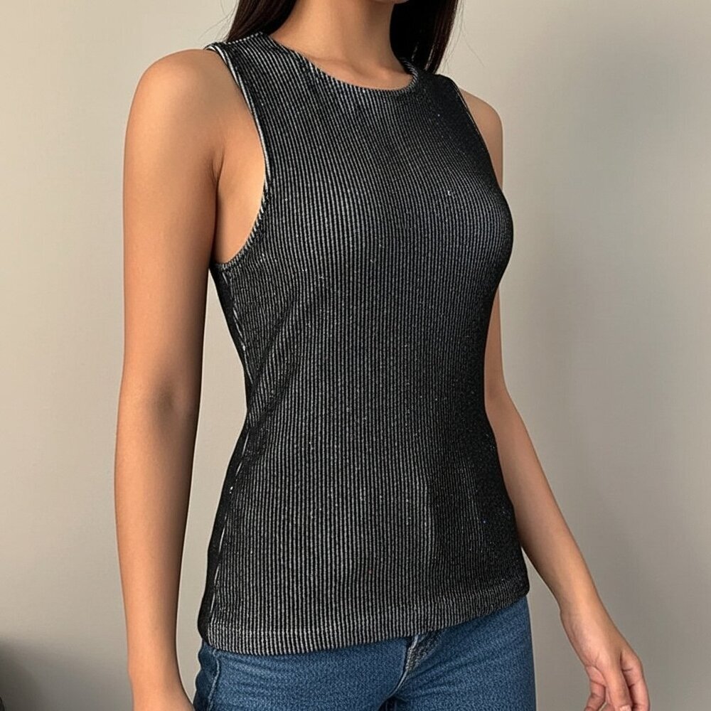 Madewell Ribbed Sleeveless Knit Top with Tie-Back Size XS